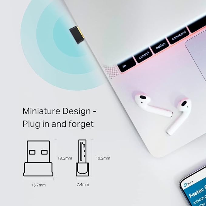 محول USB واي فاي وبلوتوث نانو Archer T2UB من تي بي-لينك 600 ميجابت في الثانية