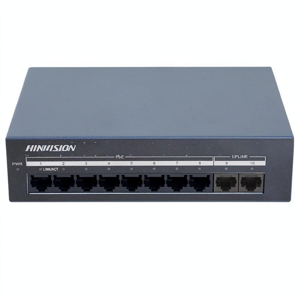 محول HIKVISION DS-XS10G-P 10/100/1000M (8 منافذ)
