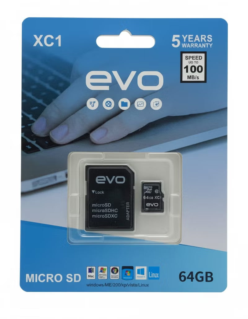 بطاقة ذاكرة EVO سعة 64 جيجابايت