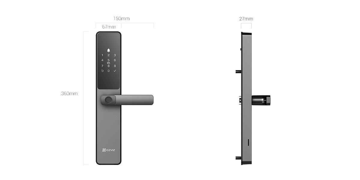 قفل الباب الذكي EZVIZ DL05 بالبصمة مع إمكانية الدخول بدون مفتاح عبر Wi-Fi