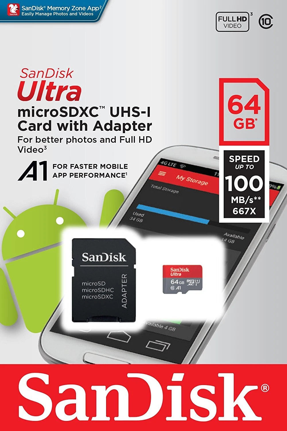 SANDISK MEMORY CARD  64GB